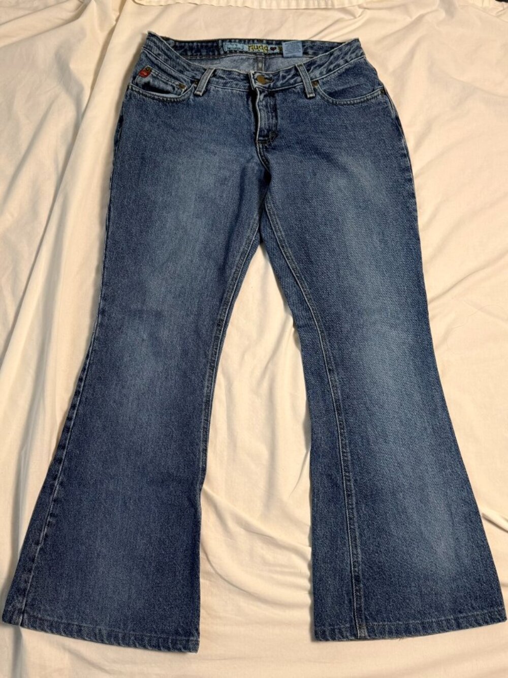 Mudd Jeans – Size 5 – Medium Wash Flare Denim Petite Inseam